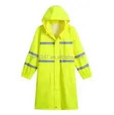 Hi-Vis PVC Reflective Rain Coat